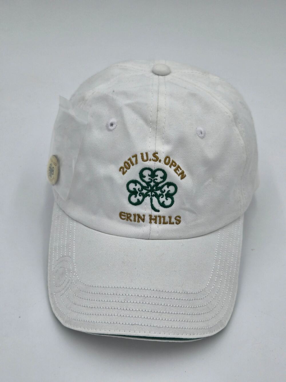 2017 US Open Erin Hills White Adjustable Golf Cap NWOT Pin Included
